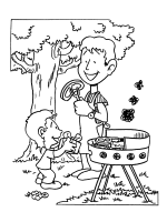 A coloring page of fathers day